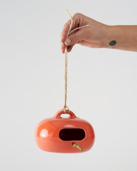 Hanging Bird Feeder / Orange