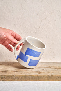 Big Mug - Wide Cobalt Stripes