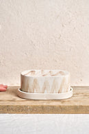 Butter dish - Manganese ZigZag