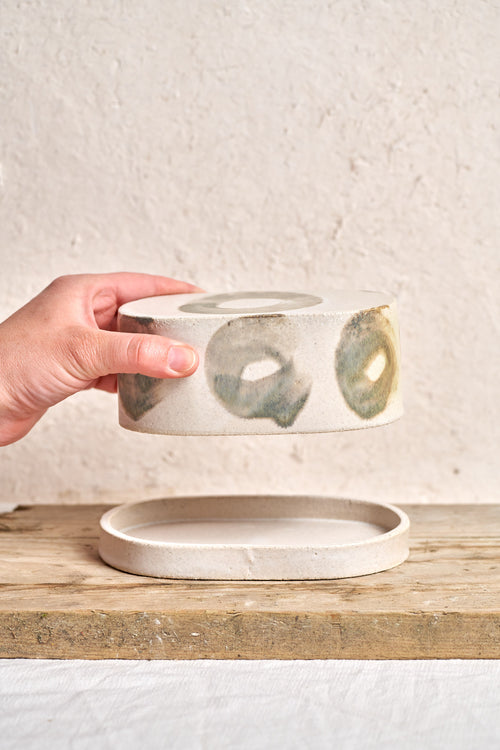 Butter dish - Manganese Circle #1