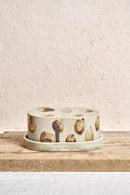 Butter dish - Blurry Iron Circles
