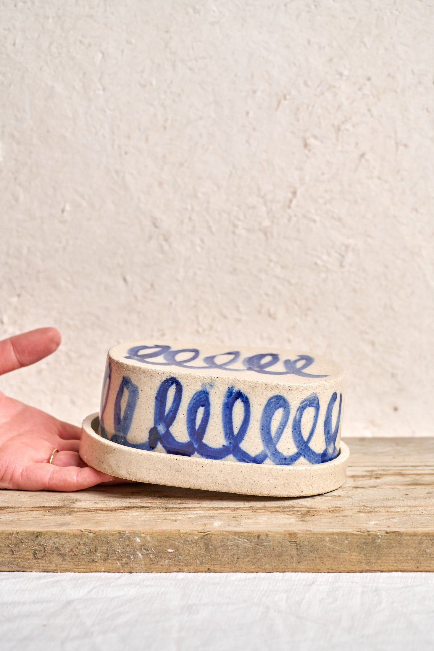 Butter dish - Cobalt Loop #2