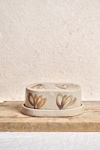 Butter dish - Flowers