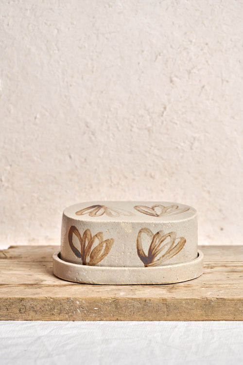 Butter dish - Flowers