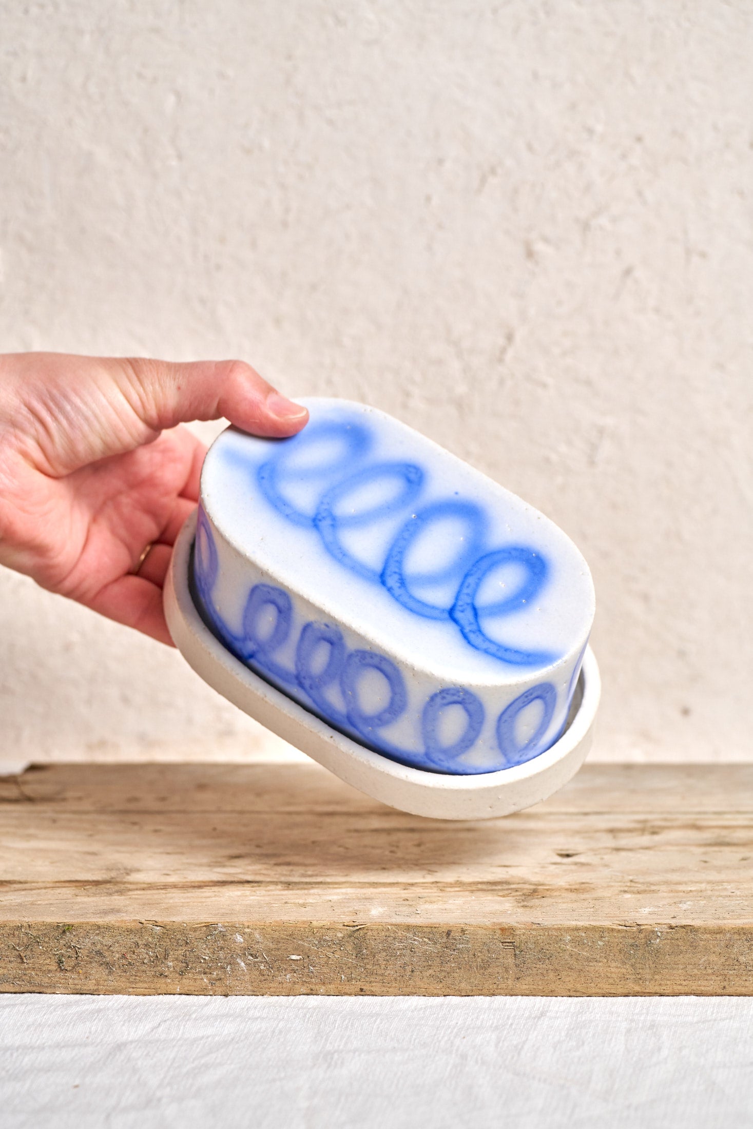 Butter dish - Cobalt Loop #1