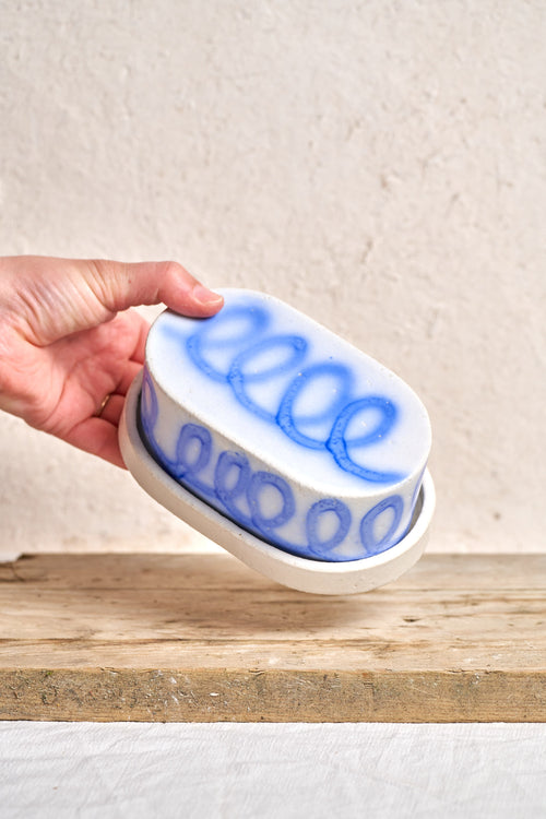 Butter dish - Cobalt Loop #1