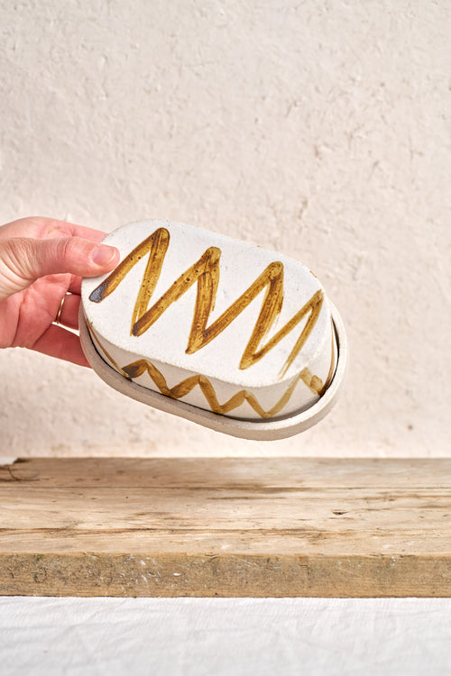Butter dish - Copper ZigZag