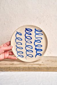 Dessert Plate - Cobalt Loop #1