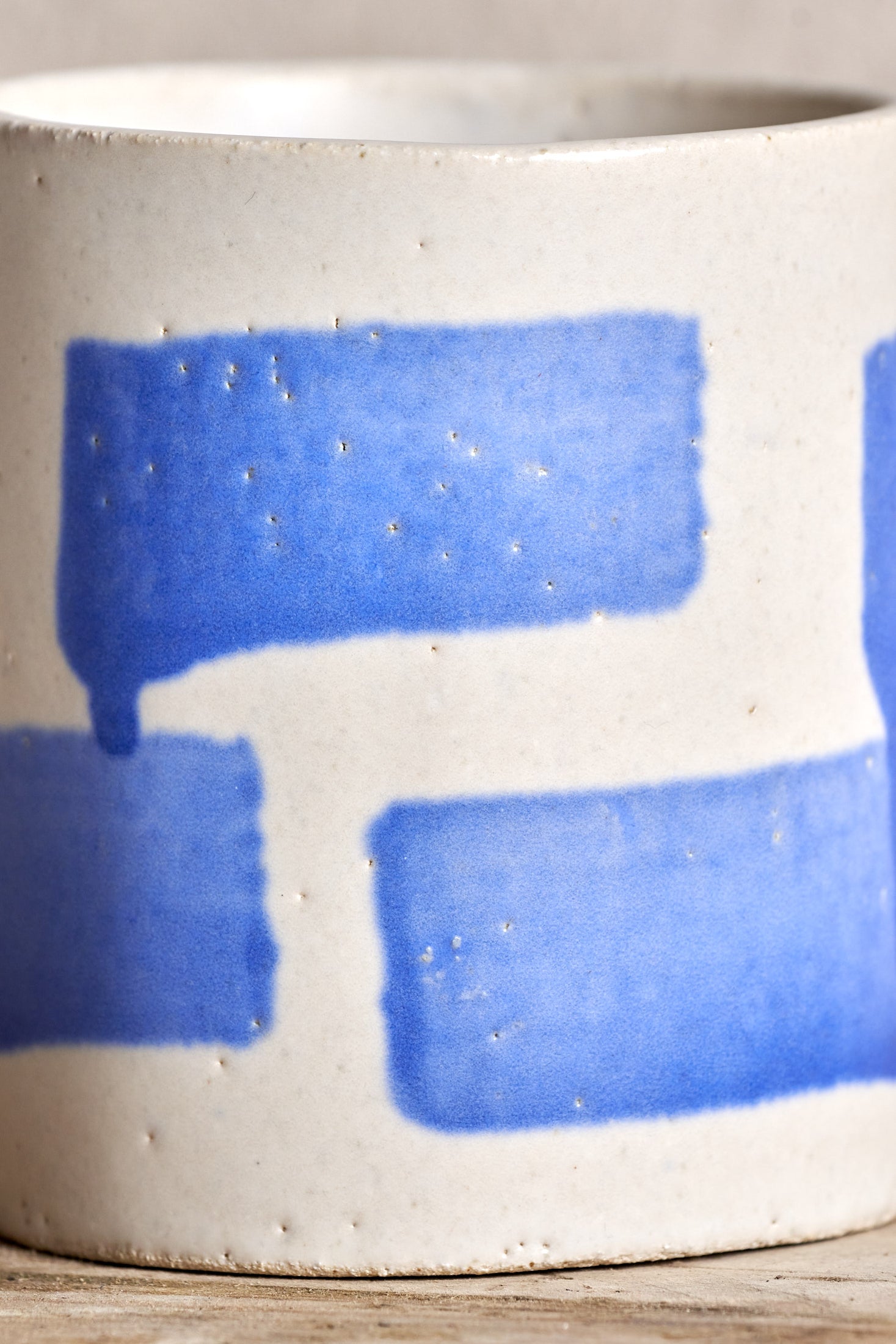 Big Mug - Wide Cobalt Stripes