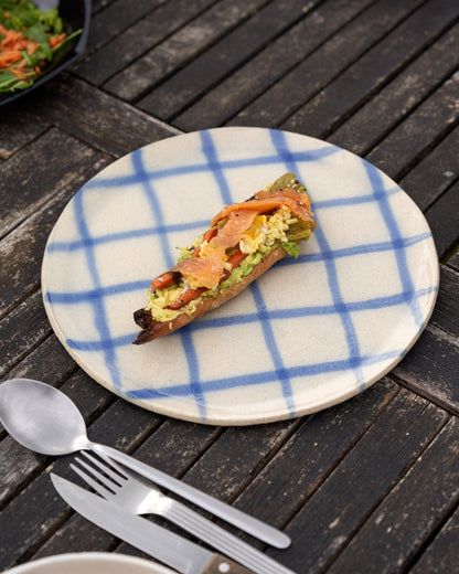 Dinner Plate Ø 26 cm / Brushed Grid