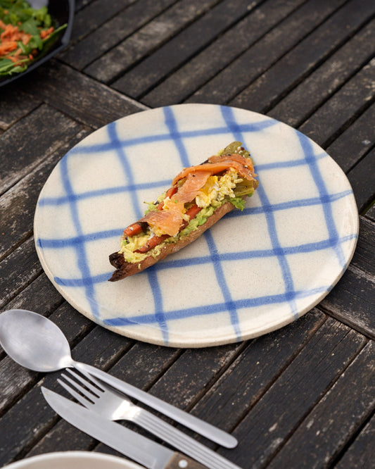 Dinner Plate Ø 26 cm / Brushed Grid