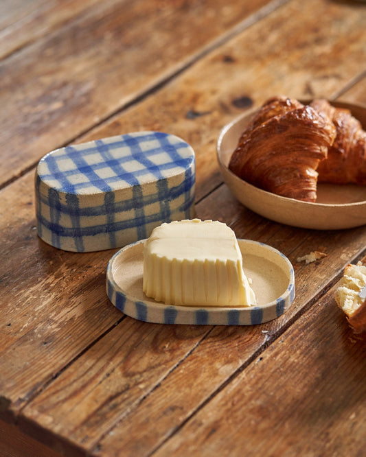 Butter dish / Brushed Grid