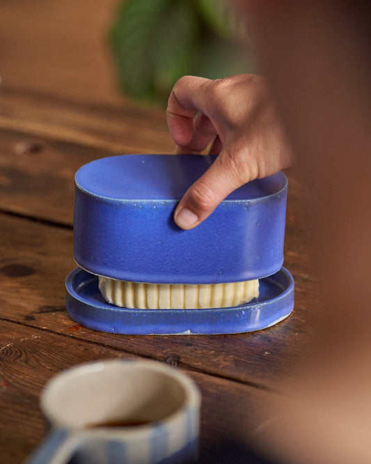 Butter dish / Milky Blue