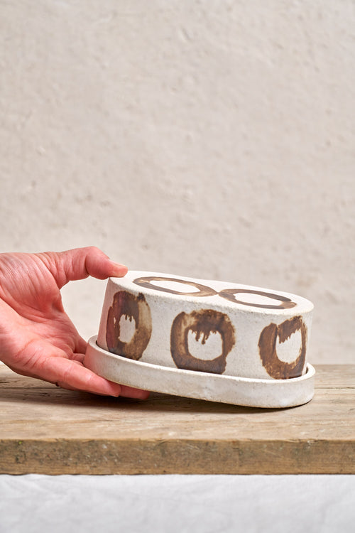 Butter dish - Manganese Circle #2