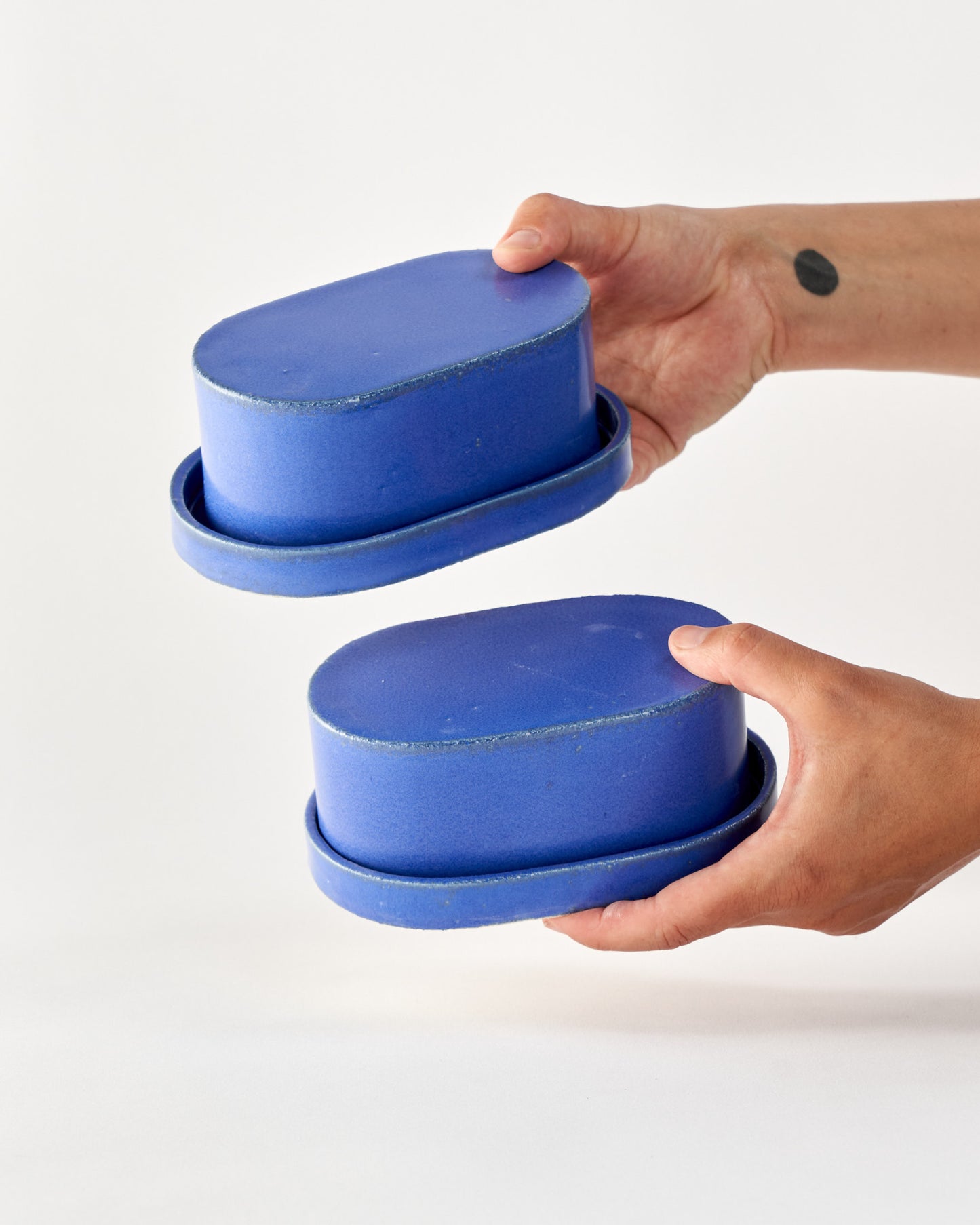 Butter dish / Milky Blue