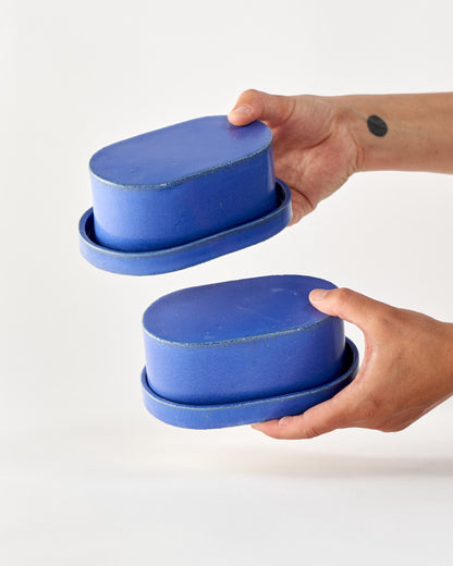 Butter dish / Milky Blue