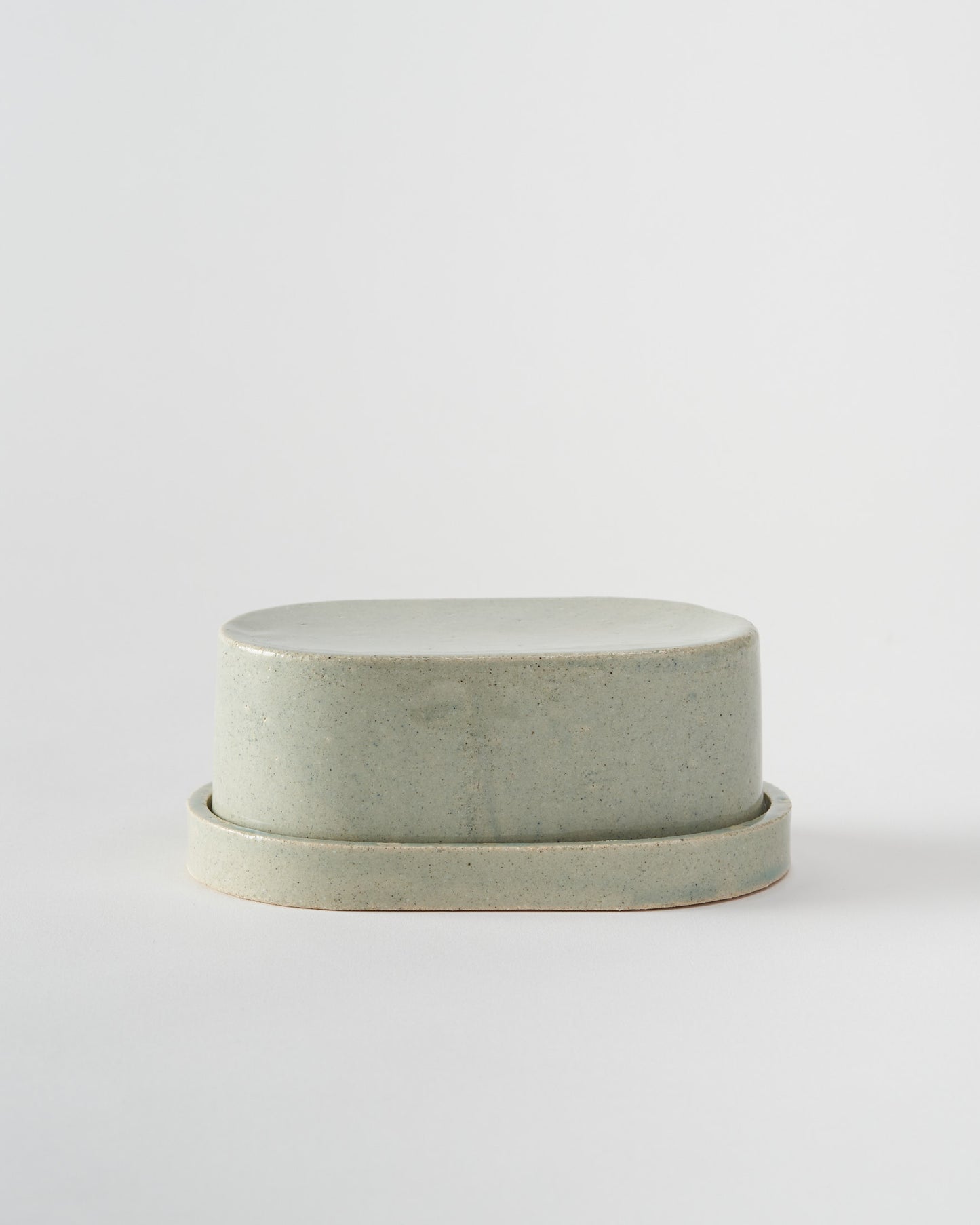 Butter dish / Pale Sage Blue