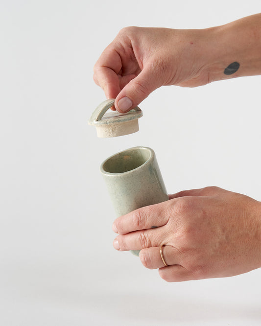 Spice Pot / Pale Sage Blue