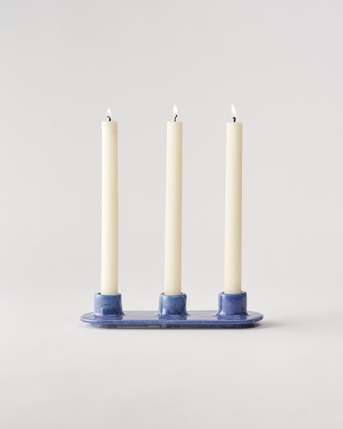 Candle holder / Milky Blue