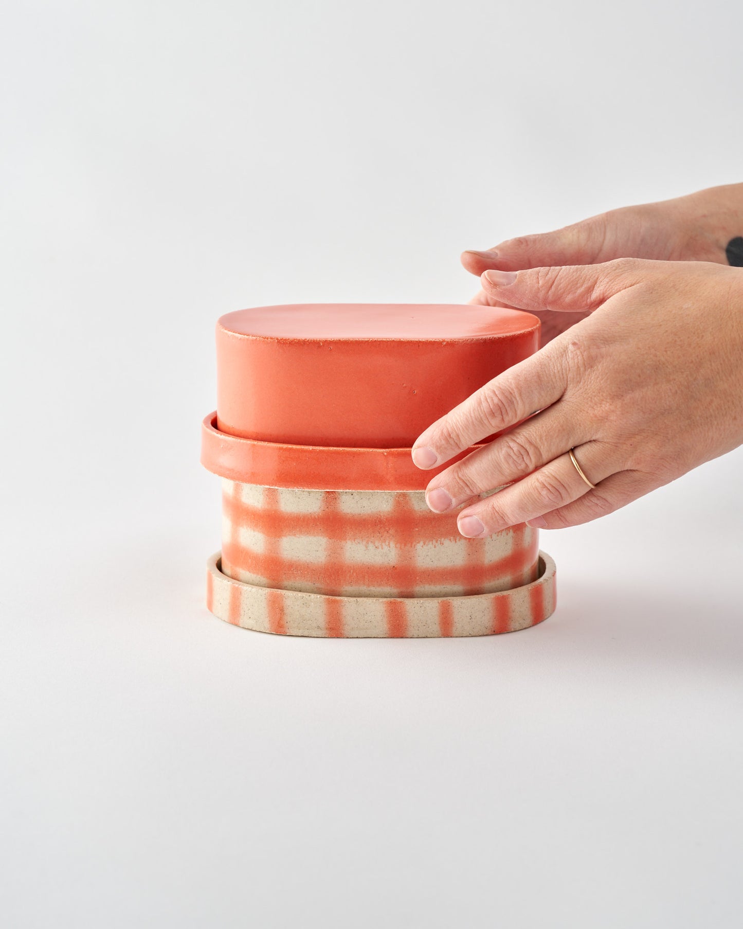 Butter dish / Coral