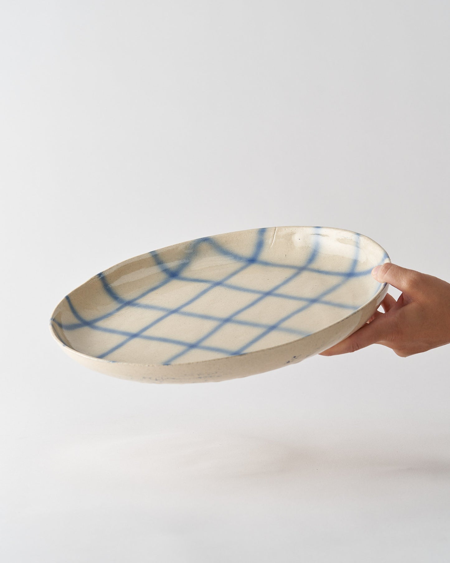 Large Tray / Brushed Grid