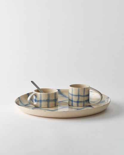Large Tray / Brushed Grid