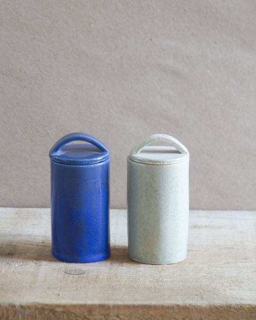 SALE / Duo of Spice Pot / Milky Blue & Light Blue