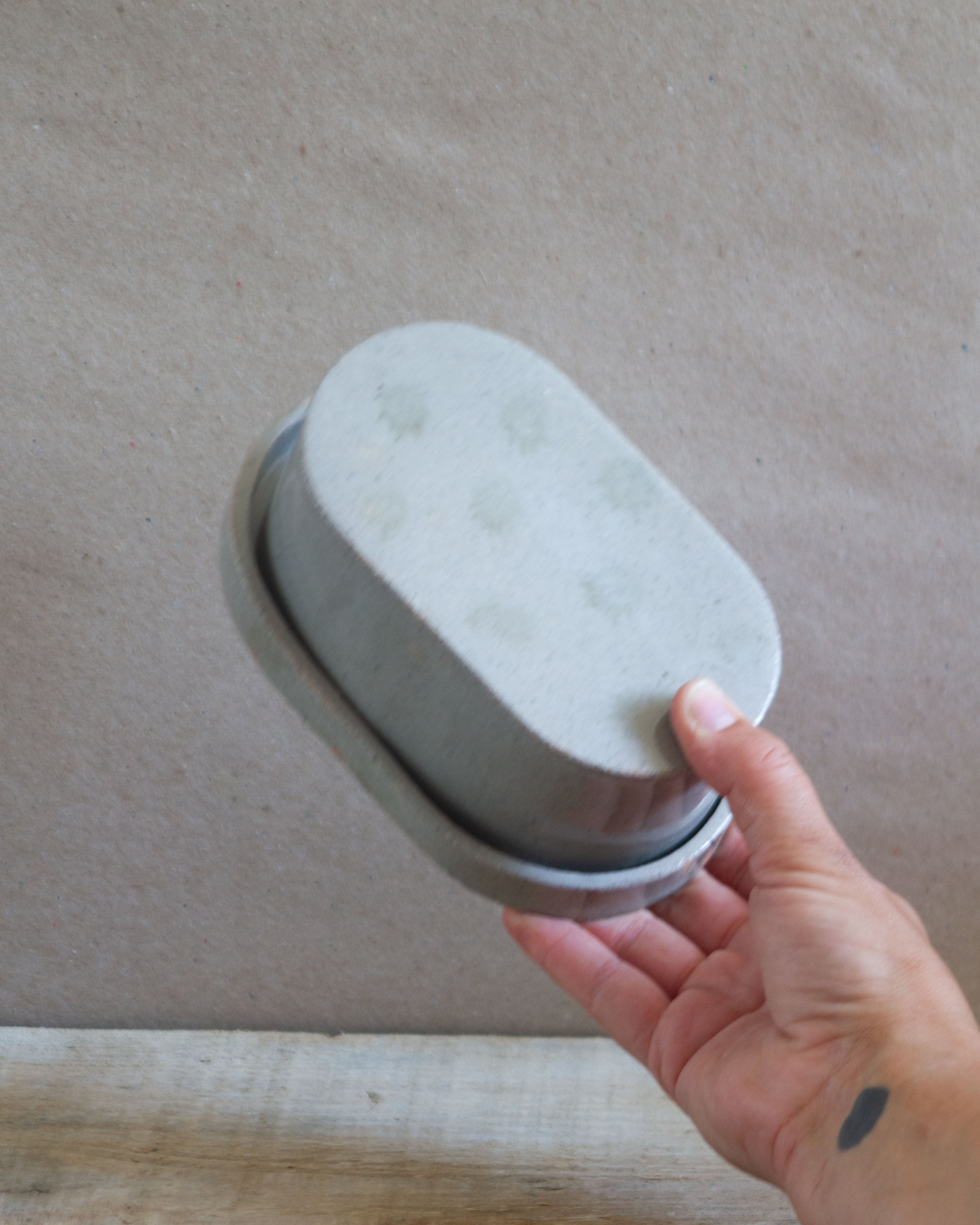 SALE / Butter dish / Reduction fired