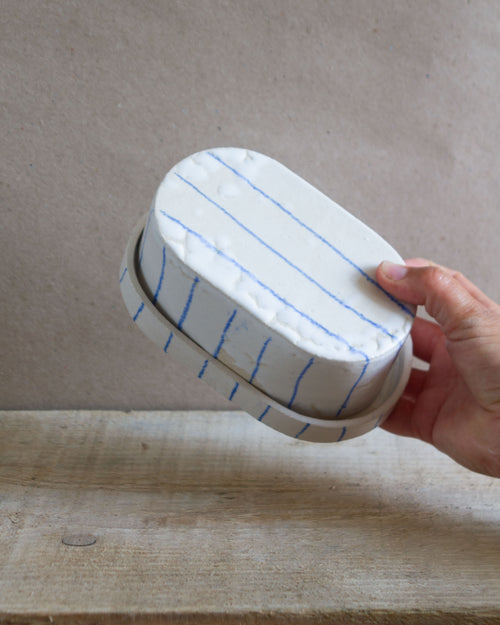 SALE / Butter dish / White