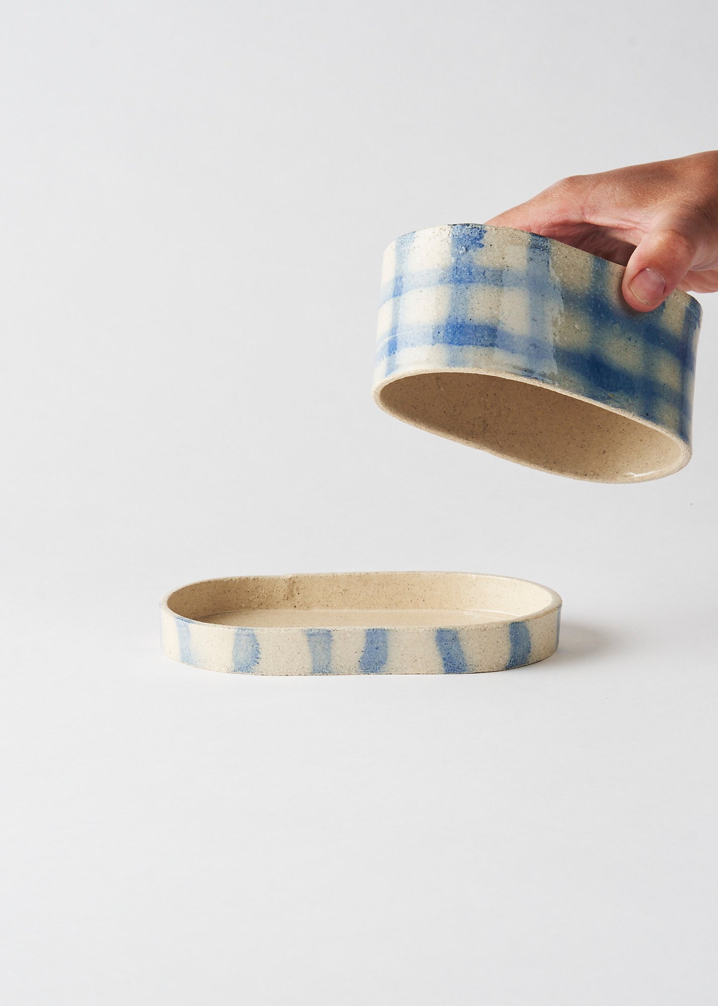 Butter dish / Brushed Grid