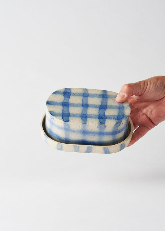 Butter dish / Brushed Grid