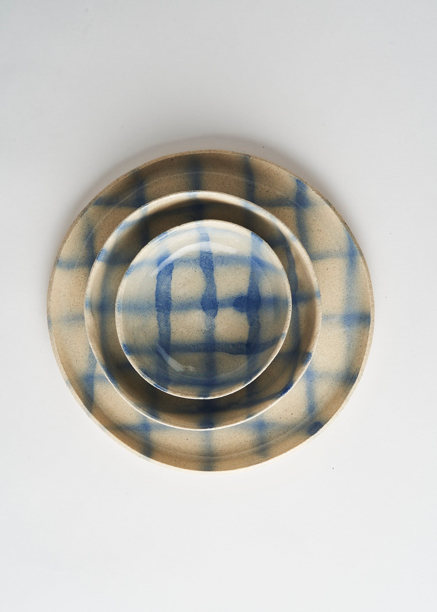 Dinner Plate Ø 26 cm / Brushed Grid