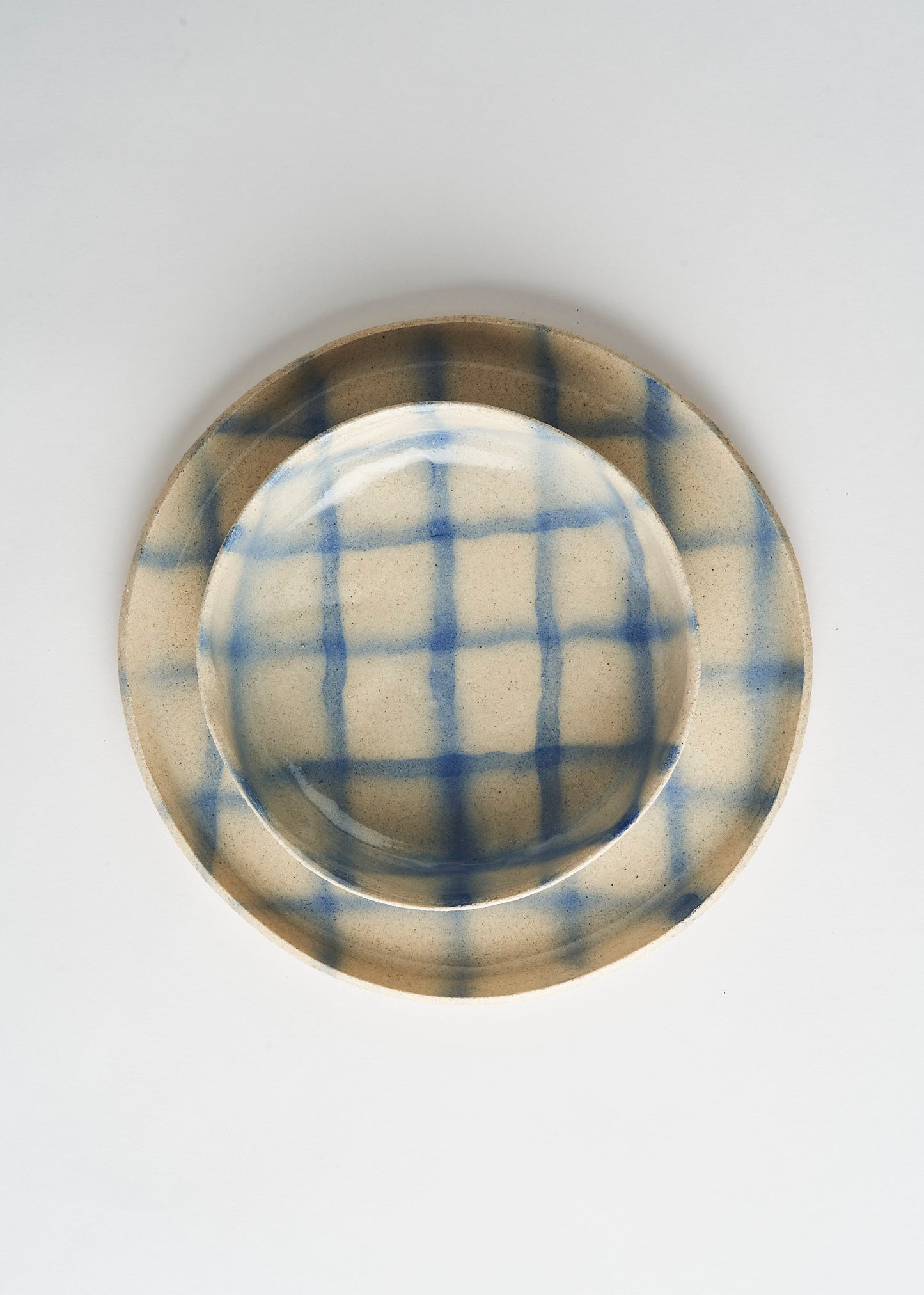 Dinner Plate Ø 26 cm / Brushed Grid